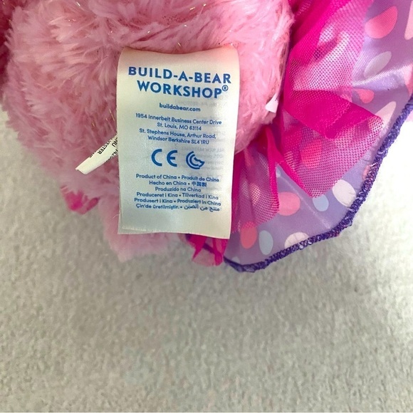 Build-A-Bear Disney Princess Sparkly Pink Bear Crown Plush 16”  Tutu Dress EUC - Picture 8 of 10